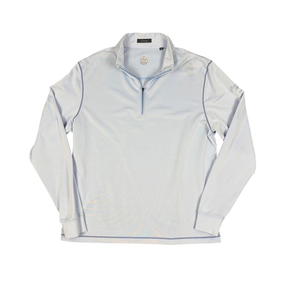 Turtleson Quarter Zip Pullover Mens Size 40 Blue Performance Golf Stonewall Logo